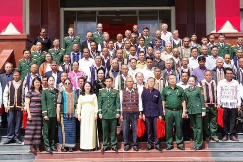 Bộ CHQS tỉnh gặp mặt người có uy tín tiêu biểu trong vùng đồng bào dân tộc thiểu số