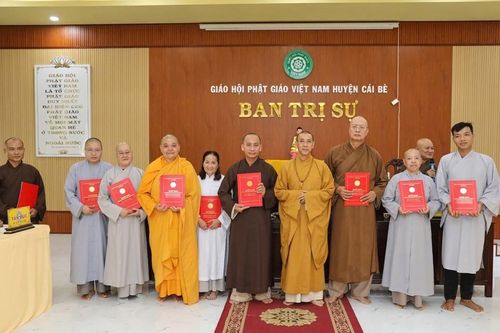 Tiền Giang: 17 cơ sở tự viện tại H.Cái Bè được thành lập và bổ nhiệm Ban Quản trị