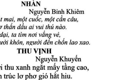 Đề Ngữ văn 12: Viết văn bản nghị luận so sánh đánh giá hình tượng ẩn sĩ qua 2 bài thơ 'Nhàn' và 'Thu vịnh'