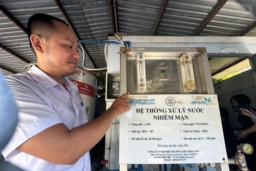 Bệnh viện miền Tây đầu tiên thí điểm xử lý nước lợ thành nước sạch dùng cho y tế