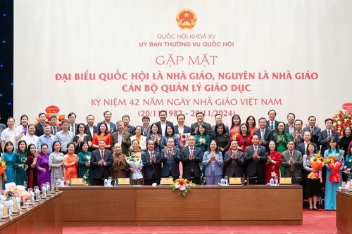 Ủy ban Thường vụ Quốc hội gặp mặt ĐBQH là nhà giáo, cán bộ quản lý GD