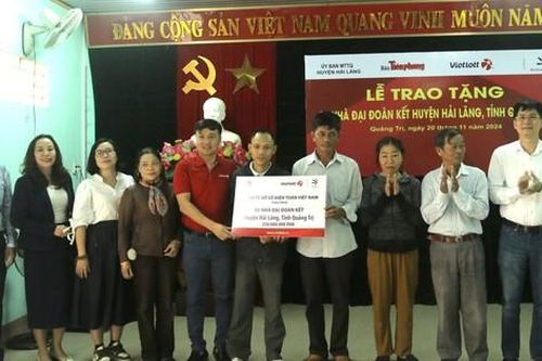 Báo Tiền Phong đồng hành cùng Vietlott tặng nhà Đại đoàn kết ở Quảng Trị