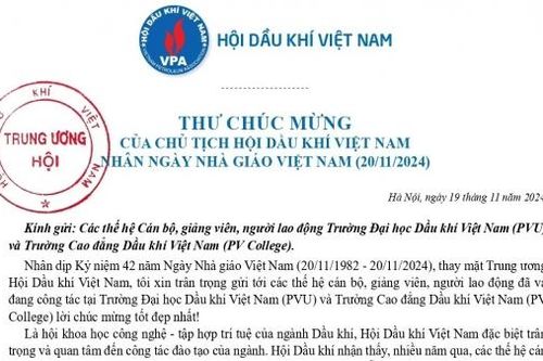 Chủ tịch Hội Dầu khí Việt Nam chúc mừng PVU, PV College nhân Ngày Nhà giáo Việt Nam