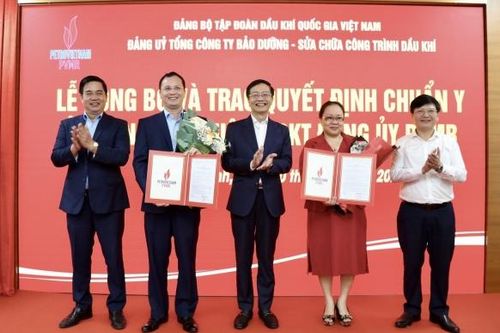 Trao quyết định chuẩn y cán bộ Ủy ban Kiểm tra Đảng ủy và bổ nhiệm các Phó Tổng Giám đốc PVMR