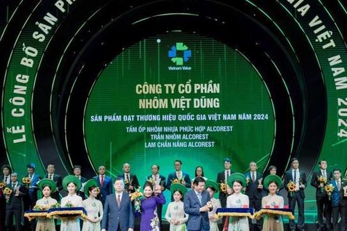 Nhôm Việt Dũng liên tiếp đón nhận 'Thương hiệu Quốc gia' và 'Top 10 Thương hiệu mạnh' 2024