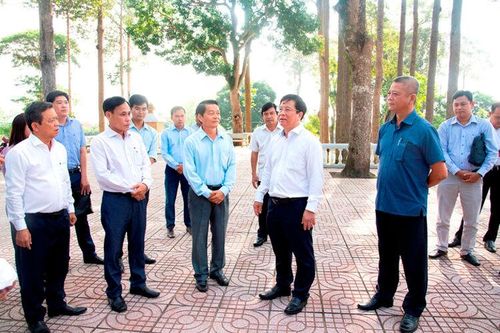 Chủ tịch UBND tỉnh An Giang Hồ Văn Mừng khảo sát Khu di tích Văn hóa Óc Eo - Ba Thê