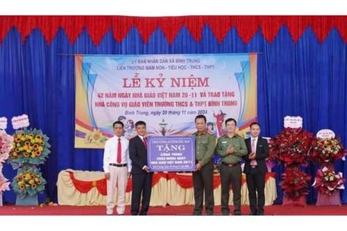 Một trường THCS&THPT ở Bắc Kạn có nhà công vụ mới nhân ngày 20/11