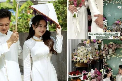 Hé lộ hình ảnh đám cưới Thái Trinh và thiếu gia ngành nhựa