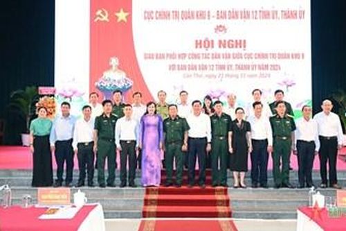 Nâng cao chất lượng công tác dân vận giữa Cục Chính trị Quân khu 9 với Ban Dân vận 12 Tỉnh ủy, Thành ủy