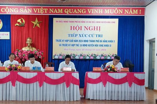 Đại biểu Hội đồng nhân dân hai cấp thành phố Đà Nẵng tiếp xúc cử tri tại xã các xã của huyện Hòa Vang