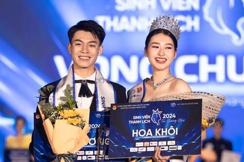 Rạng ngời khoảnh khắc đăng quang của tân Hoa khôi và Nam vương Sinh viên Thanh lịch 2024