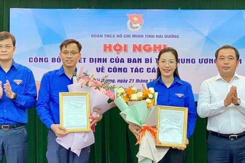 Công bố quyết định của Ban Bí thư Trung ương Đoàn về công tác cán bộ tại Hải Dương