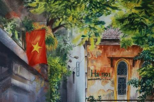 Chìm đắm trong không gian nghệ thuật đầy màu sắc tại triển lãm 'Tôi vẽ Hà Nội'