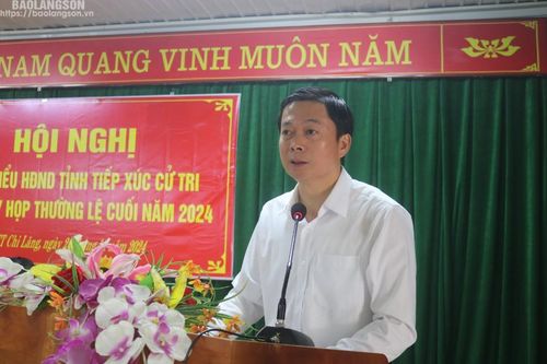 Đại biểu HĐND tỉnh tiếp xúc cử tri tại huyện Chi Lăng