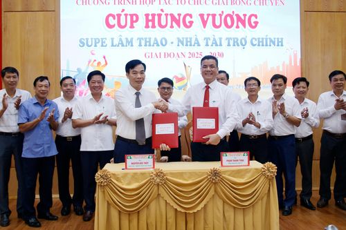 Ký kết Chương trình hợp tác tổ chức Giải bóng chuyền Cúp Hùng Vương - Supe Lâm Thao