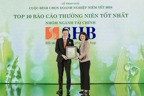 SHB lọt Top 10 doanh nghiệp có Báo cáo thường niên tốt nhất ngành tài chính