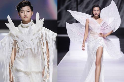 Mẫu nhí 11 tuổi sải bước tự tin trên sàn diễn cùng Thanh Hằng