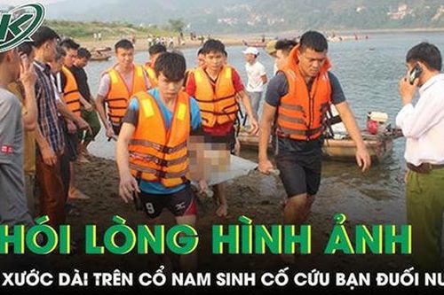 Nhói lòng hình ảnh vết xước dài trên cổ nam sinh cố cứu bạn đuối nước khi còn cách bờ 3m ở Phú Thọ