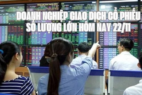 Tin chứng khoán: Doanh nghiệp giao dịch cổ phiếu số lượng lớn hôm nay 22/11