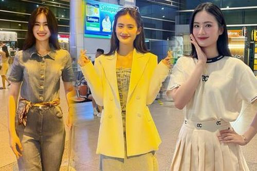 Thời trang tôn dáng của Hoa hậu Ý Nhi trong 3 lần về nước