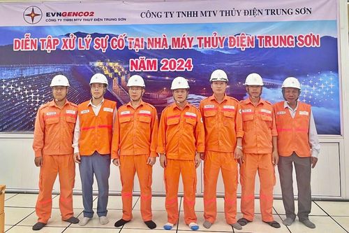 Thủy điện Trung Sơn tổ chức Diễn tập xử lý sự cố tại Nhà máy