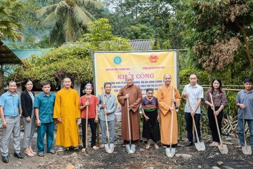 Thanh Hóa: Ban Trị sự Phật giáo tỉnh khởi công xây dựng nhà ở cho hộ nghèo tại H.Quan Hóa