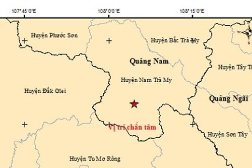 Quảng Nam: Xảy ra 2 trận động đất ở huyện Nam Trà My
