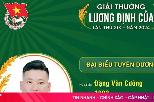 Tiên phong khởi nghiệp, chàng thanh niên Thành Sen nhận giải thưởng Lương Định Của