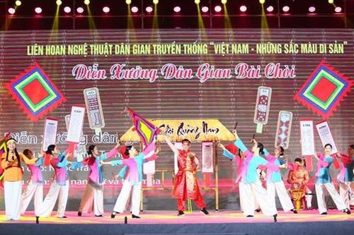 Liên hoan nghệ thuật dân gian truyền thống 'Việt Nam - những sắc màu di sản'