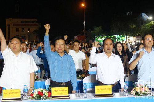 Biểu diễn võ thuật chào mừng Lễ công bố Kế hoạch phát triển Võ cổ truyền tỉnh Thái Nguyên