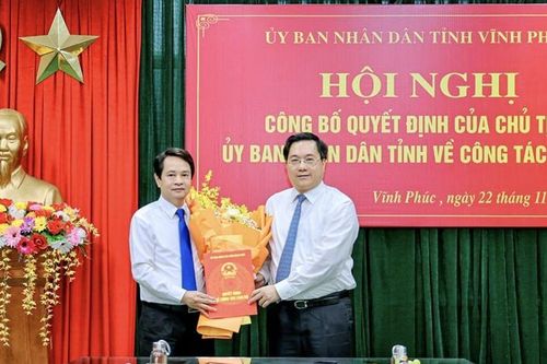 Vĩnh Phúc công bố các quyết định về công tác cán bộ đối với Sở Thông tin và Truyền thông