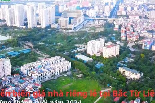 Diễn biến giá nhà riêng lẻ tại Bắc Từ Liêm, Hà Nội những tháng cuối năm 2024