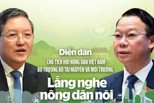 Bộ trưởng Tài nguyên Môi trường, Chủ tịch Hội Nông dân lắng nghe nông dân nói