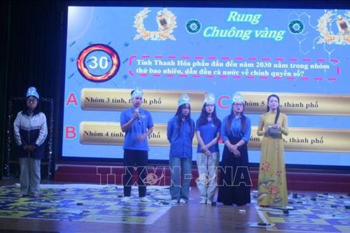 Sôi nổi Hội thi Rung chuông vàng tìm hiểu về chuyển đổi số