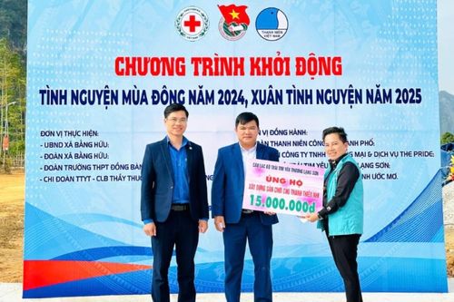 Ra quân chương trình tình nguyện mùa Đông và Xuân tình nguyện tại xã Bằng Hữu, huyện Chi Lăng