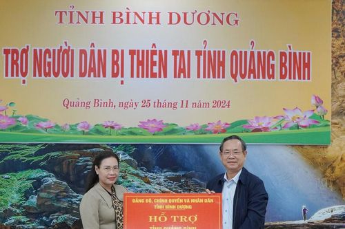 Bình Dương hỗ trợ Quảng Bình 5 tỷ đồng khắc phục hậu quả thiên tai