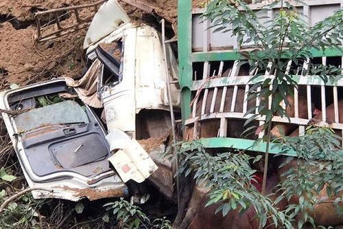 Quảng Bình: Xe tải mất lái đâm vào chân đồi, lái xe tử vong tại chỗ