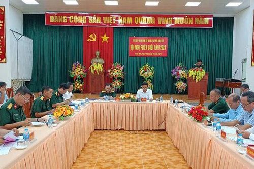 Đảng ủy Quân sự huyện Thoại Sơn tổ chức họp phiên cuối năm