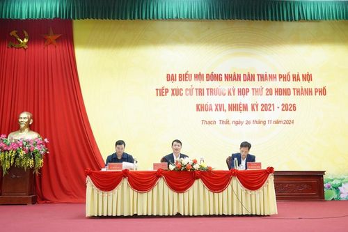 Cử tri huyện Thạch Thất nêu nhiều ý kiến xây dựng và phát triển Thủ đô