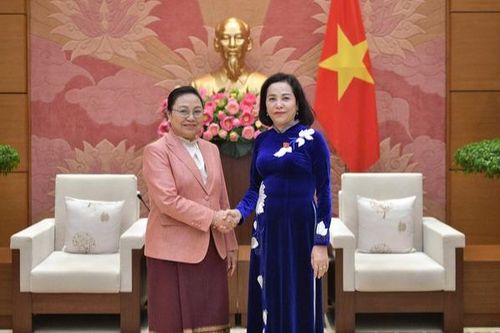 Phó Chủ tịch Quốc hội Nguyễn Thị Thanh tiếp Đại sứ Cộng hòa Dân chủ Nhân dân Lào tại Việt Nam Khamphao Ernthavanh