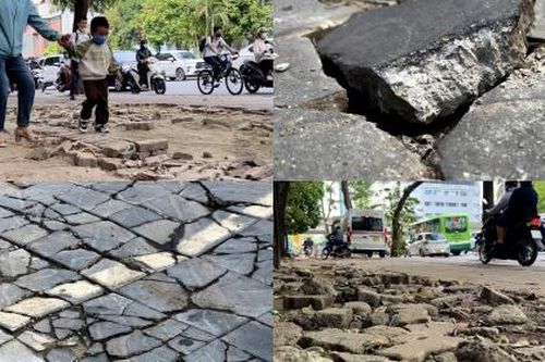 Hà Nội: Vỉa hè trên một số tuyến phố xuống cấp, gạch nứt vỡ 'bẫy' người đi bộ
