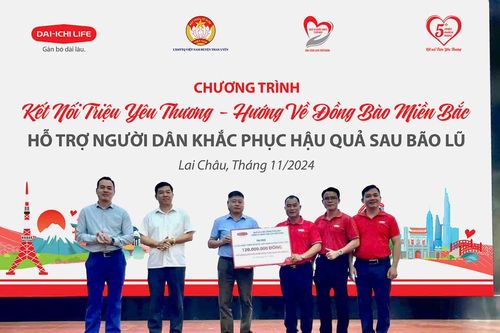 Dai-ichi Life Việt Nam tiếp tục hỗ trợ người dân sau bão lũ tại Lai Châu