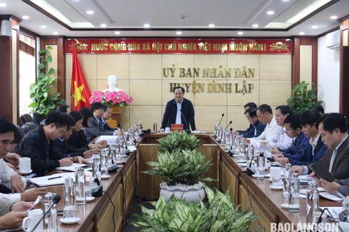 Lãnh đạo UBND tỉnh kiểm tra tiến độ xây dựng huyện nông thôn mới tại Đình Lập