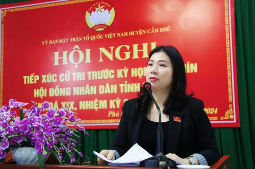 Đại biểu HĐND tỉnh tiếp xúc cử tri tại huyện Cẩm Khê