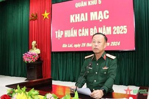 Quân khu 5 tổ chức tập huấn cán bộ năm 2025