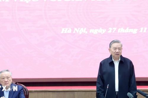 Tổng Bí thư Tô Lâm làm việc với Ban Thường vụ Thành ủy Hà Nội