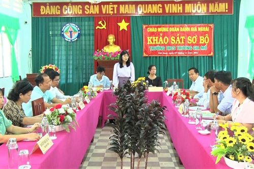 Đoàn đánh giá ngoài kiểm định chất lượng giáo dục tại Trường THCS Trương Gia Mô