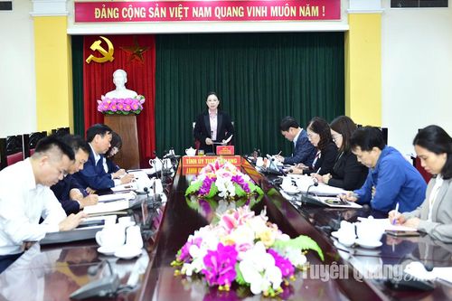 Thường trực Tỉnh ủy cho ý kiến vào Chương trình công tác năm 2025 của Báo Tuyên Quang
