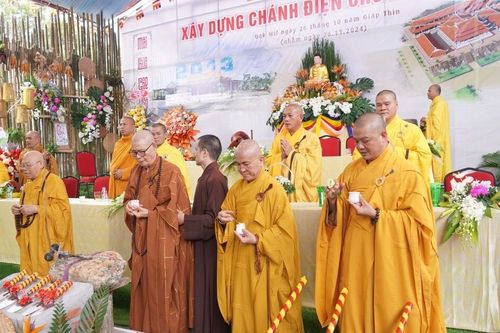 Đắk Nông: Lễ đặt đá xây dựng chánh điện chùa Phước Huệ