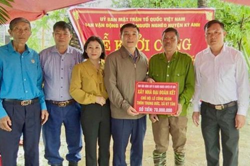 Kỳ Anh (Hà Tĩnh): Quan tâm, hỗ trợ xây nhà Đại đoàn kết cho hộ gia đình gặp hoàn cảnh đặc biệt khó khăn